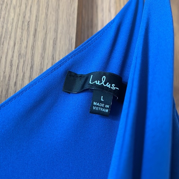 Lulus Blue Ruffled Midi Wrap Dress - Picture 4 of 10